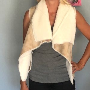 Faux suede vest